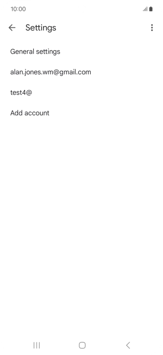 Press the required email account.