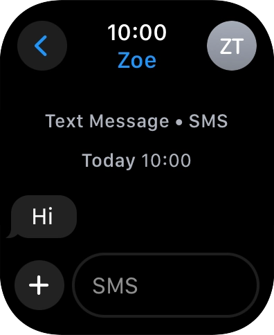 Press SMS. Press SMS.