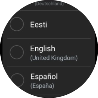 Press the required language. Press the required language.