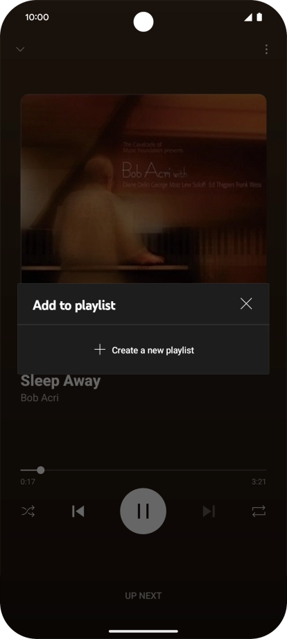 Press Create a new playlist. Press Create a new playlist.