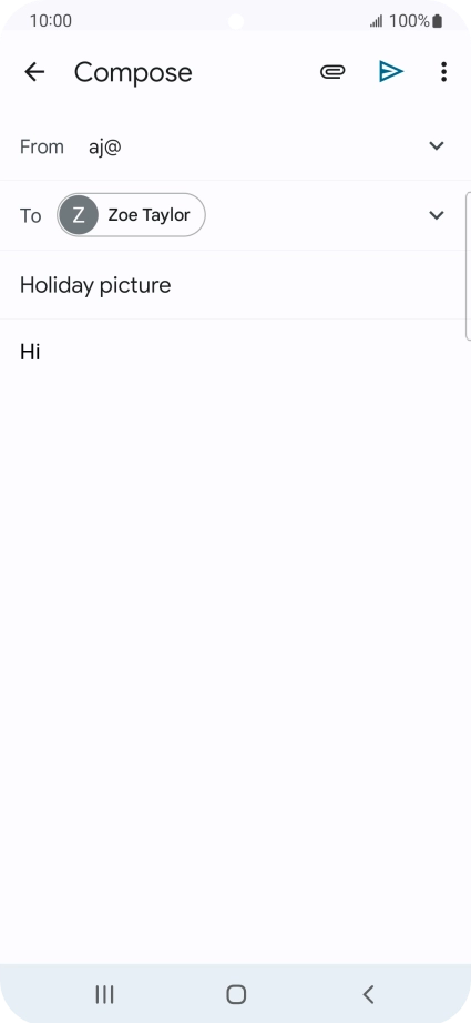 Press the attachment icon. Press the attachment icon.