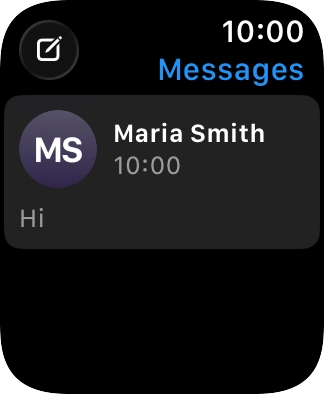 Press the required text message.