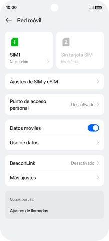 Pulsa Ajustes de SIM y eSIM. Pulsa Ajustes de SIM y eSIM.