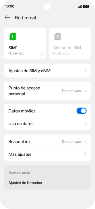 Pulsa Ajustes de SIM y eSIM. Pulsa Ajustes de SIM y eSIM.