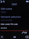 Key in your current PIN and press the Navigation key.