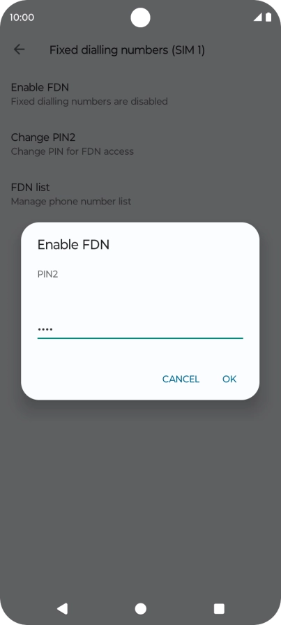 Key in your PIN2 and press OK. The default PIN2 is 1111. Key in your PIN2 and press OK. The default PIN2 is 1111.