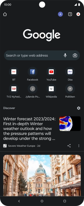 Press the profile icon. Press the profile icon.