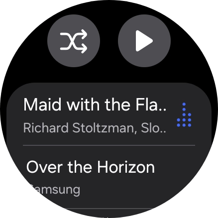 Press the required audio file. Press the required audio file.
