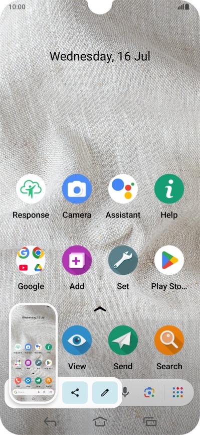 To edit your screenshot, press the screenshot and follow the instructions on the screen to make the required changes.