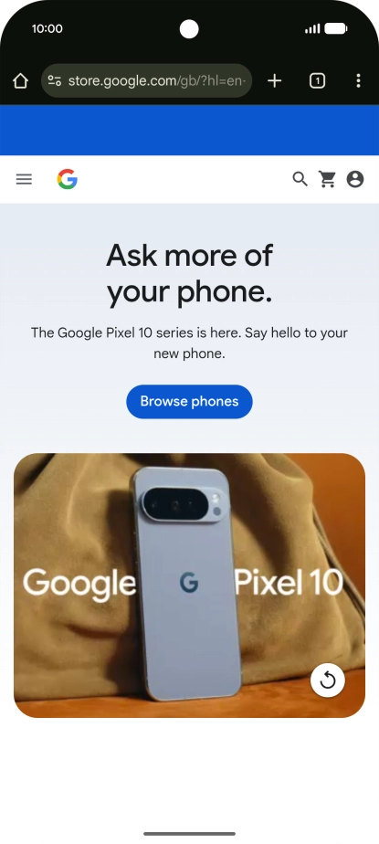 Press the menu icon. Press the menu icon.