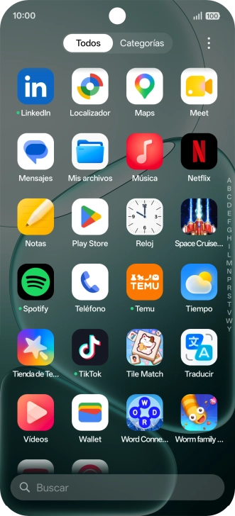 Abre una app que sea compatible con esta función, por ejemplo, Notas.