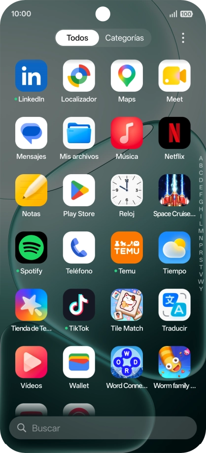 Abre una app que sea compatible con esta función, por ejemplo, Notas.