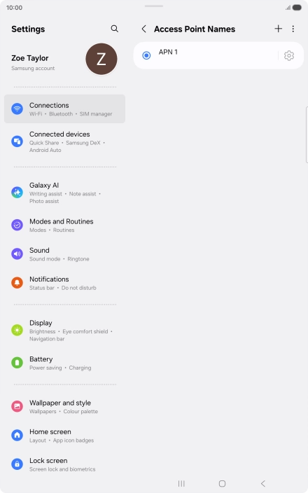 Press the add icon.