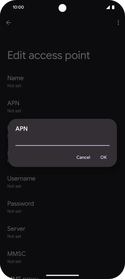 Key in wap.vodafone.co.uk and press OK. Key in wap.vodafone.co.uk and press OK.