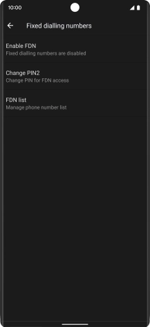 Press FDN list. Press FDN list.