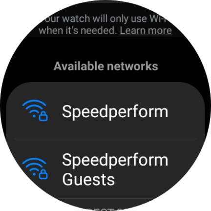 Press the required Wi-Fi network. Press the required Wi-Fi network.