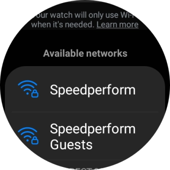 Press the required Wi-Fi network. Press the required Wi-Fi network.