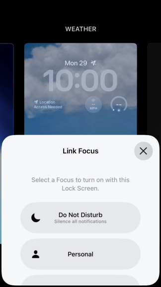 Press the required focus mode. Press the required focus mode.