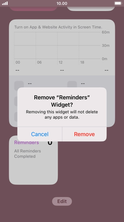 Press Remove.