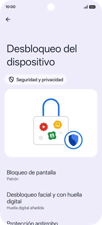 Pulsa Bloqueo de pantalla e introduce el código de seguridad extra que has creado anteriormente. Pulsa Bloqueo de pantalla e introduce el código de seguridad extra que has creado anteriormente.