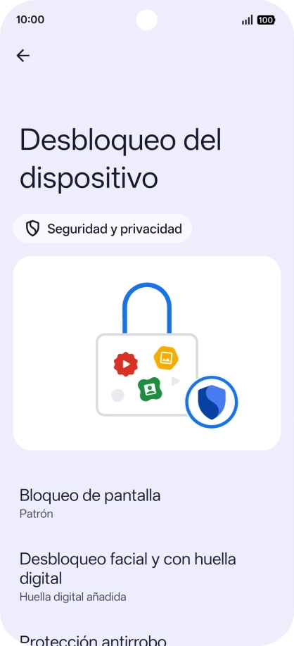 Pulsa Bloqueo de pantalla e introduce el código de seguridad extra que has creado anteriormente. Pulsa Bloqueo de pantalla e introduce el código de seguridad extra que has creado anteriormente.