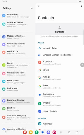 Press the required app. Press the required app.