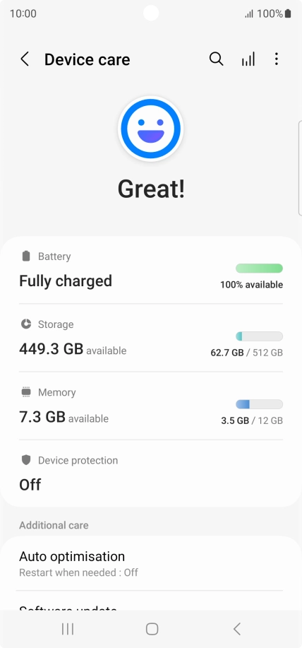 Press Battery.