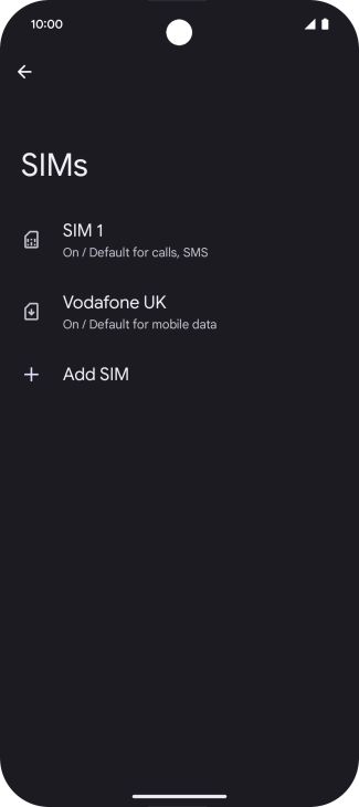 Press the required eSIM. Press the required eSIM.