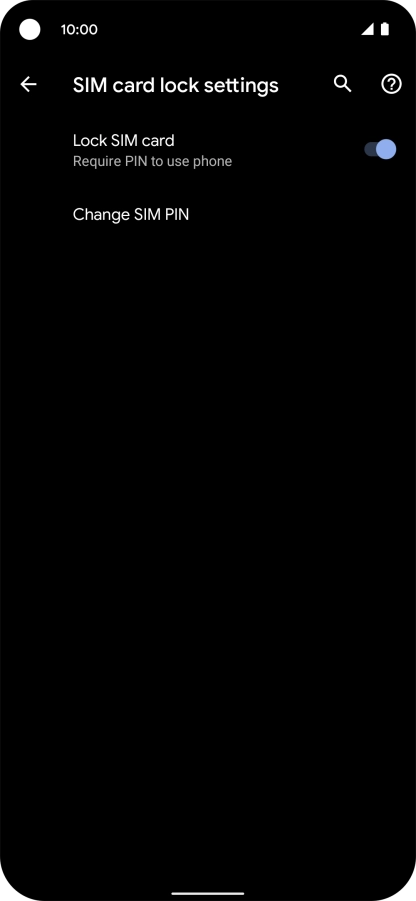 Press Change SIM PIN.