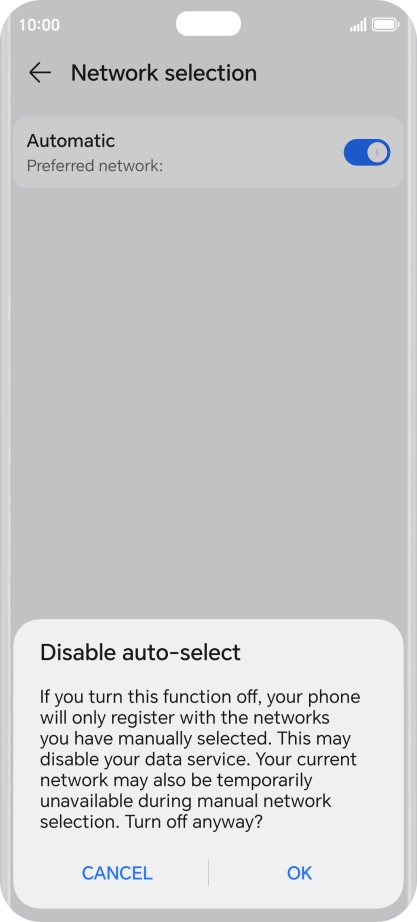 Press OK and your phone will search for networks. Press OK and your phone will search for networks.