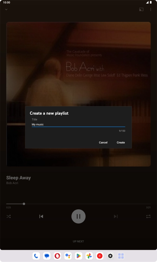 Key in a name for the playlist and press Create.
