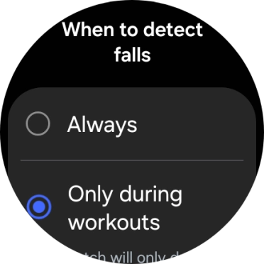 Press the required setting. Press the required setting.