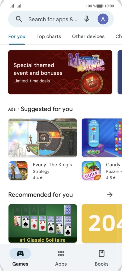 Press the search field. Press the search field.