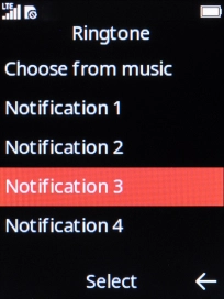 Highlight the different message tones to hear them. Highlight the different message tones to hear them.