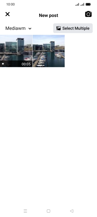 Press the required picture or video clip. Press the required picture or video clip.