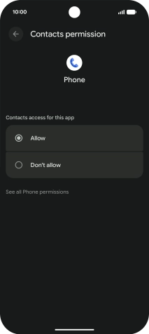 Press the required setting. Press the required setting.