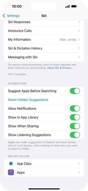 Press the required app. Press the required app.