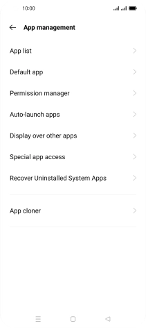 Press Permission manager.