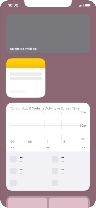 Press and hold the required Widget Stack. Press and hold the required Widget Stack.