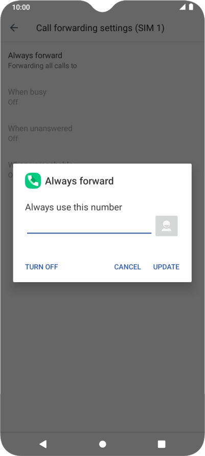 Press TURN OFF. Press TURN OFF.