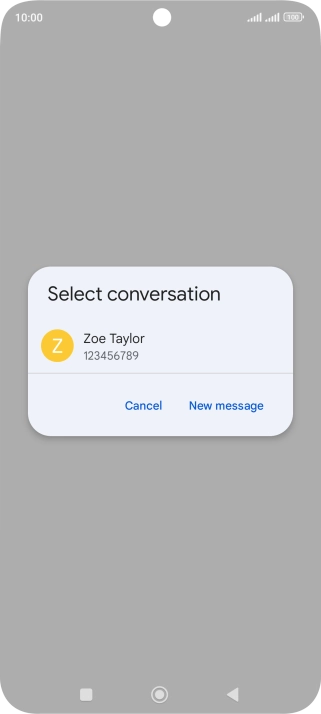 Press New message. Press New message.