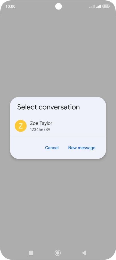 Press New message. Press New message.