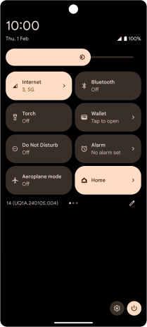 Press the settings icon.