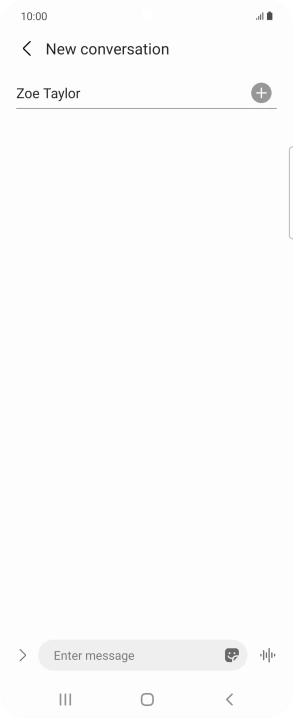 Press the text input field and write the text for your text message. Press the text input field and write the text for your text message.