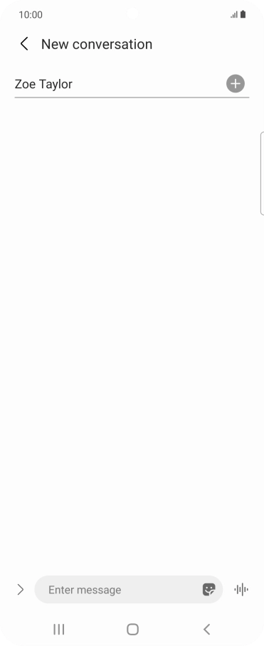 Press the text input field and write the text for your text message. Press the text input field and write the text for your text message.