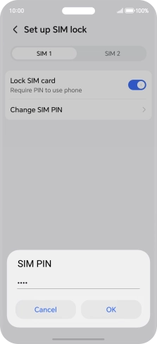Key in a new four-digit PIN and press OK. Key in a new four-digit PIN and press OK.