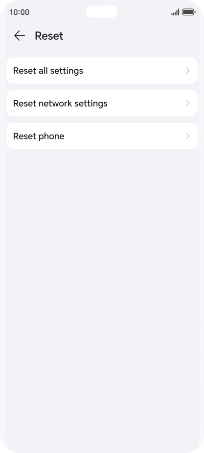 Press Reset phone.