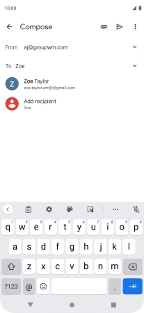 Press the required contact.