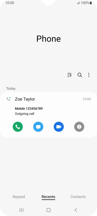Press the info icon. Press the info icon.
