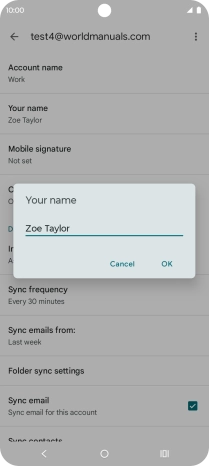 Key in the required sender name and press OK. Key in the required sender name and press OK.